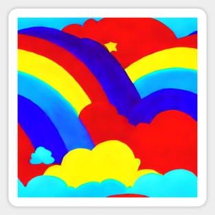 Bright Colorful Rainbow Pattern Sticker